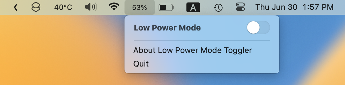 Low Power Mode Toggler