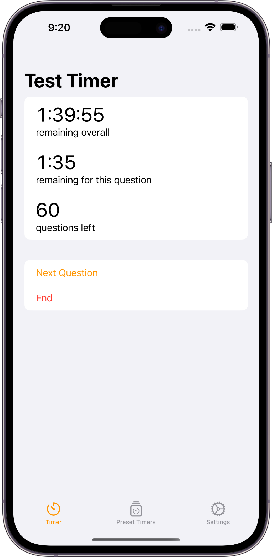 Test Timer